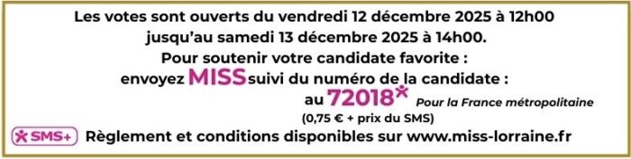 election miss lorraine miss moselle Encadré votes sms Miss Moselle
